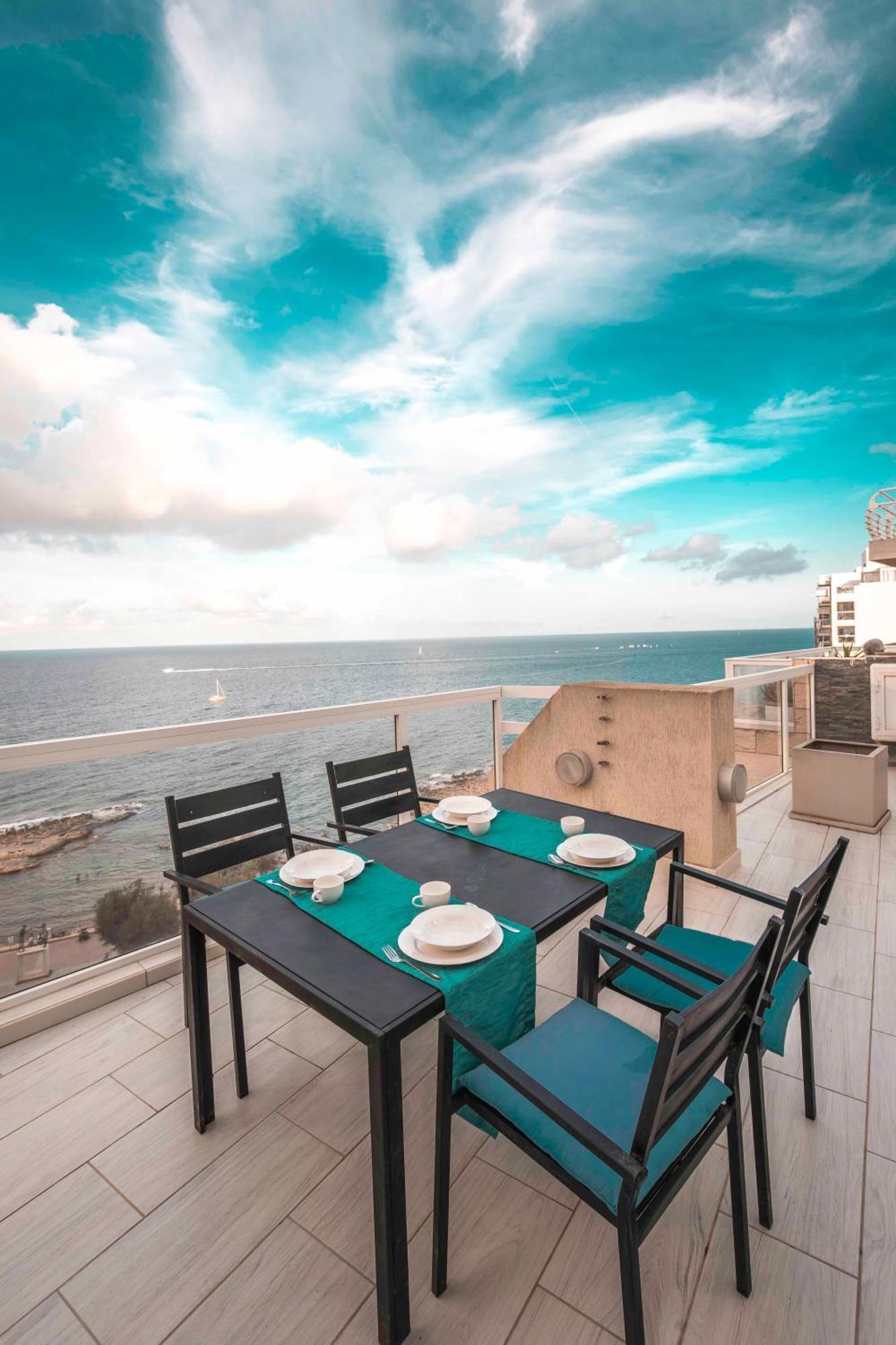 Oceanfront 3Br Penthouse Luxury & Views In Sliema Apartment Exterior photo